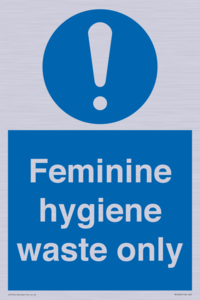 MH7863: Feminine hygiene waste only