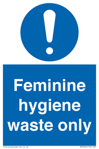 MH7863: Feminine hygiene waste only