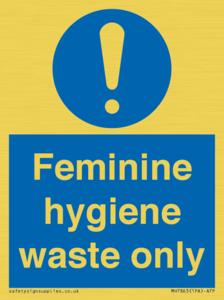 MH7863: Feminine hygiene waste only