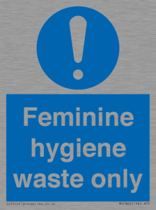 MH7863: Feminine hygiene waste only
