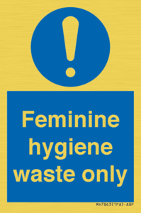 MH7863: Feminine hygiene waste only