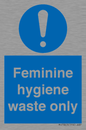MH7863: Feminine hygiene waste only