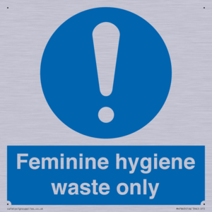 MH7863: Feminine hygiene waste only