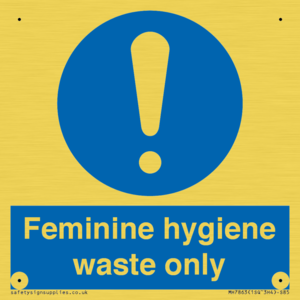 MH7863: Feminine hygiene waste only