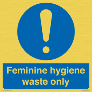 MH7863: Feminine hygiene waste only