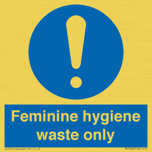 MH7863: Feminine hygiene waste only
