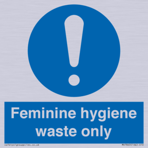 MH7863: Feminine hygiene waste only