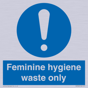MH7863: Feminine hygiene waste only
