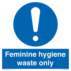 MH7863: Feminine hygiene waste only