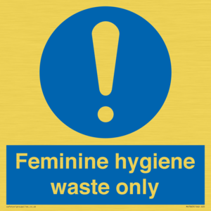 MH7863: Feminine hygiene waste only