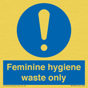 MH7863: Feminine hygiene waste only