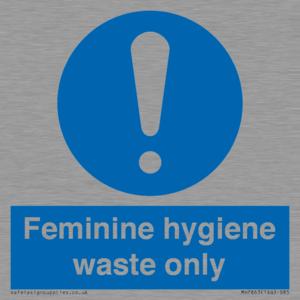 MH7863: Feminine hygiene waste only