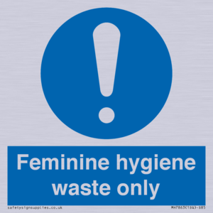 MH7863: Feminine hygiene waste only