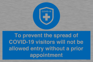 MH7865: To prevent the spread of COVID-19 visitors will not be allowed entry without a prior appointment