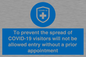 MH7865: To prevent the spread of COVID-19 visitors will not be allowed entry without a prior appointment