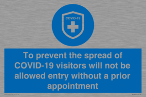 MH7865: To prevent the spread of COVID-19 visitors will not be allowed entry without a prior appointment