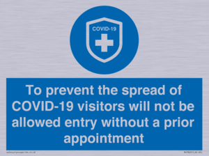 MH7865: To prevent the spread of COVID-19 visitors will not be allowed entry without a prior appointment