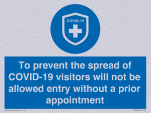 MH7865: To prevent the spread of COVID-19 visitors will not be allowed entry without a prior appointment