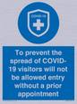 MH7865: To prevent the spread of COVID-19 visitors will not be allowed entry without a prior appointment