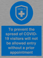 MH7865: To prevent the spread of COVID-19 visitors will not be allowed entry without a prior appointment