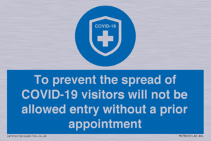 MH7865: To prevent the spread of COVID-19 visitors will not be allowed entry without a prior appointment