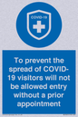 MH7865: To prevent the spread of COVID-19 visitors will not be allowed entry without a prior appointment