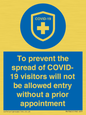 MH7865: To prevent the spread of COVID-19 visitors will not be allowed entry without a prior appointment