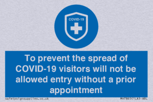 MH7865: To prevent the spread of COVID-19 visitors will not be allowed entry without a prior appointment