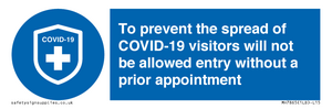 MH7865: To prevent the spread of COVID-19 visitors will not be allowed entry without a prior appointment
