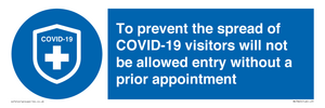 MH7865: To prevent the spread of COVID-19 visitors will not be allowed entry without a prior appointment