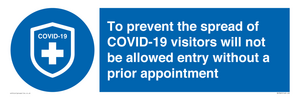 MH7865: To prevent the spread of COVID-19 visitors will not be allowed entry without a prior appointment