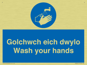 MH926: golchwch eich dwylo / wash your hands - safety sign