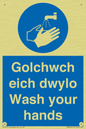 MH926: golchwch eich dwylo / wash your hands - safety sign