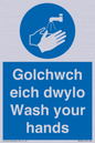 MH926: golchwch eich dwylo / wash your hands - safety sign