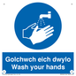 MH926: golchwch eich dwylo / wash your hands - safety sign