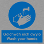 MH926: golchwch eich dwylo / wash your hands - safety sign