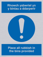 MH927: Rubbish in bins - Welsh