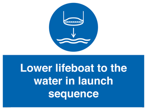 ML7523: Lower lifeboat to the water in launch sequence