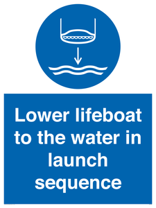ML7523: Lower lifeboat to the water in launch sequence