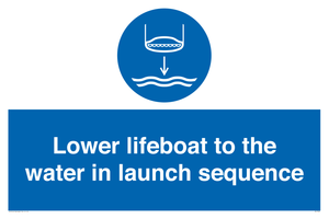 ML7523: Lower lifeboat to the water in launch sequence