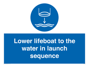 ML7523: Lower lifeboat to the water in launch sequence