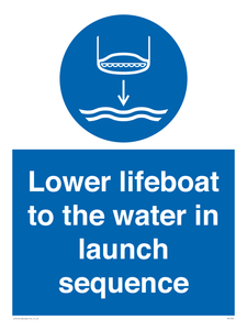 ML7523: Lower lifeboat to the water in launch sequence
