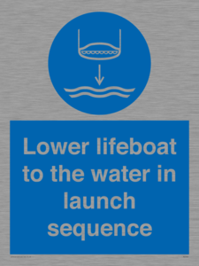 ML7523: Lower lifeboat to the water in launch sequence