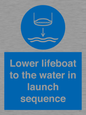 ML7523: Lower lifeboat to the water in launch sequence