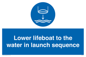 ML7523: Lower lifeboat to the water in launch sequence