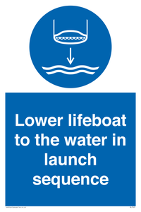 ML7523: Lower lifeboat to the water in launch sequence