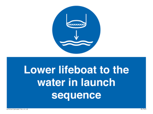 ML7523: Lower lifeboat to the water in launch sequence