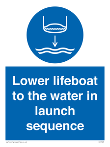 ML7523: Lower lifeboat to the water in launch sequence
