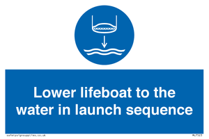 ML7523: Lower lifeboat to the water in launch sequence