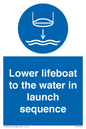 ML7523: Lower lifeboat to the water in launch sequence